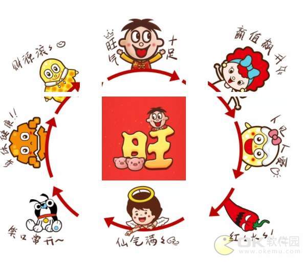 最新朋友圈九宫格：旺仔九宫格