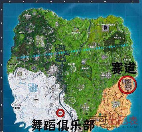 堡垒之夜赛道舞蹈俱乐部在哪 赛道舞蹈俱乐部位置介绍