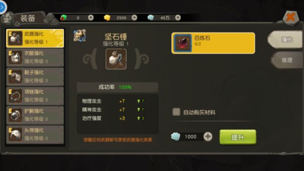 疯狂原始人强化等级换装备会清空吗？