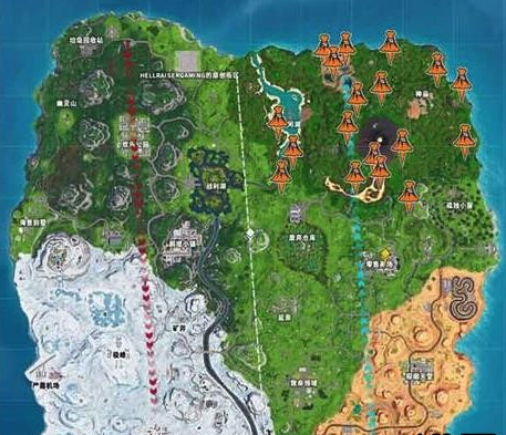堡垒之夜火山喷泉位置介绍