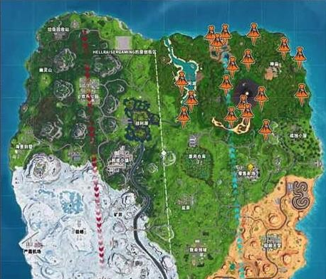 堡垒之夜火山喷泉位置介绍