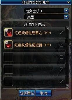 dnf狂撩之夜内衣装扮时装礼包3月7日限时上线：售价2488点券