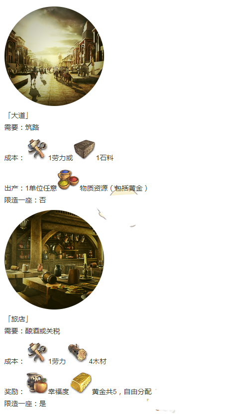 人类黎明古典时代建筑成本/奖励及外观一览
