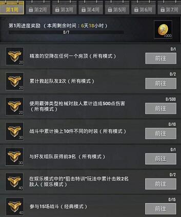 刺激战场S6赛季第一周任务攻略