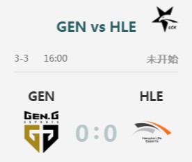 LCK2019春季赛首发阵容 LOLLCK2019春季赛3月3日GEN vs HLE首发阵容