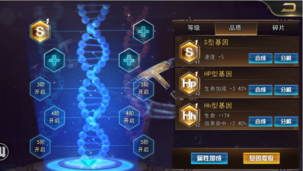 《女神保卫战》主角基因养成玩法