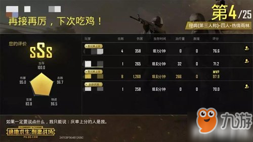 绝地求生刺激战场SSS级怎么得 评价获得技巧分享
