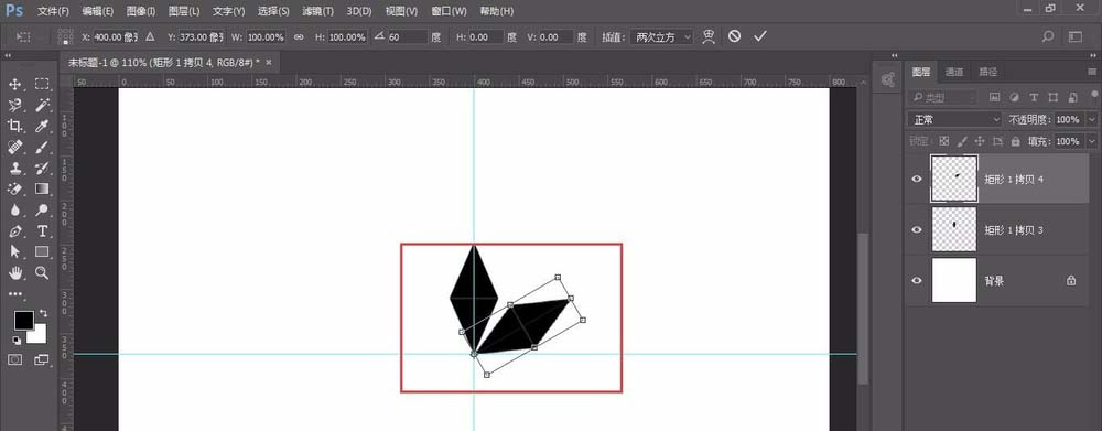 ps绘画出雪花图形的具体操作方法