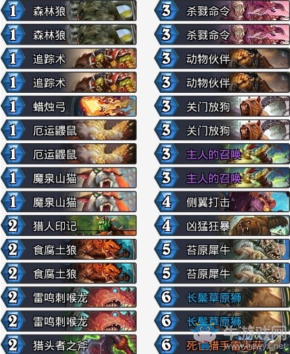 《炉石传说》拉斯塔哈的大乱斗版本末期猎爹卡组推荐