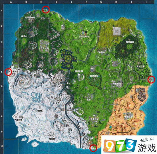 堡垒之夜最东/南/西/北端在哪？堡垒之夜最东/南/西/北端位置分享