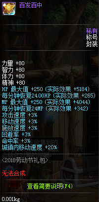 DNF劳动节称号属性介绍