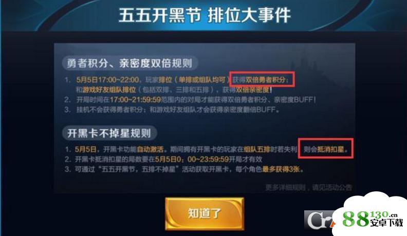 王者荣耀2018五五开黑节排位大事件是什么?王者荣耀2018五五开黑节排位大事件揭晓
