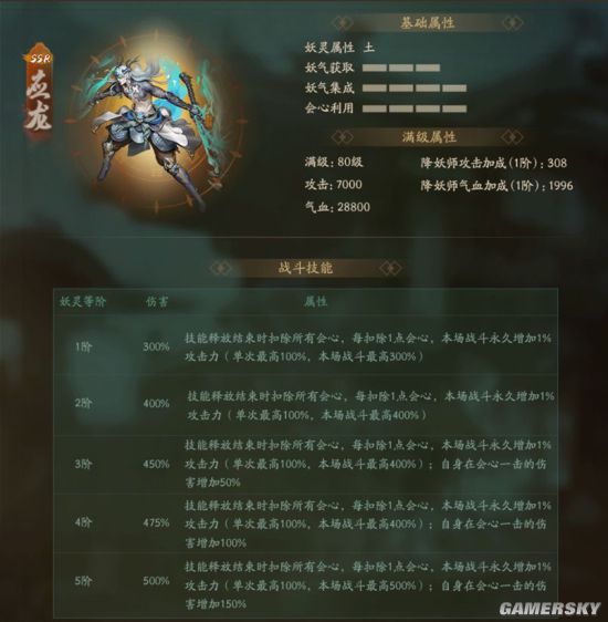 神都夜行录SSR应龙技能详解 应龙有什么技能