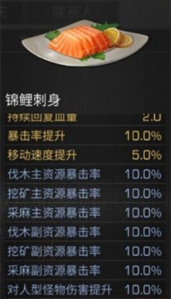 明日之后锦鲤刺身怎么得 锦鲤刺身制作配方是什么?