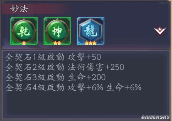 长安幻世绘契石组合 契石套装效果一览 妙法
