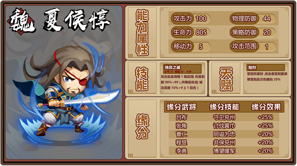 运筹三国夏侯惇介绍