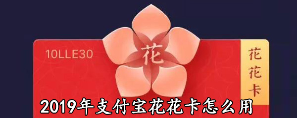 2019年支付宝花花卡怎么用