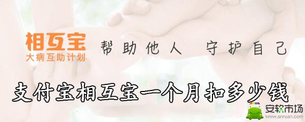 支付宝相互宝一个月扣多少钱