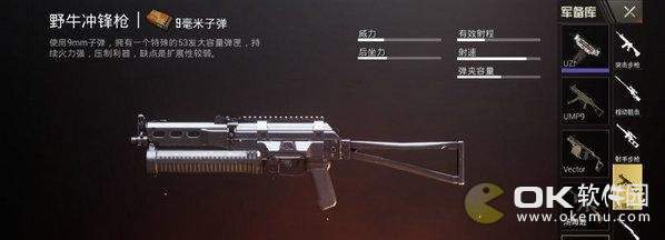 刺激战场武器野牛冲锋枪 属性分析