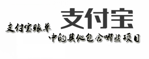 支付宝账单中的其他包含哪些项目