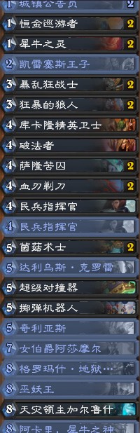 《炉石传说》拉斯塔哈的大乱斗HSreplay突袭战卡组推荐