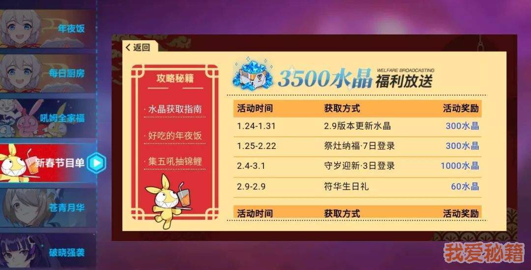 崩坏3的66次补给活动攻略水晶获取解析