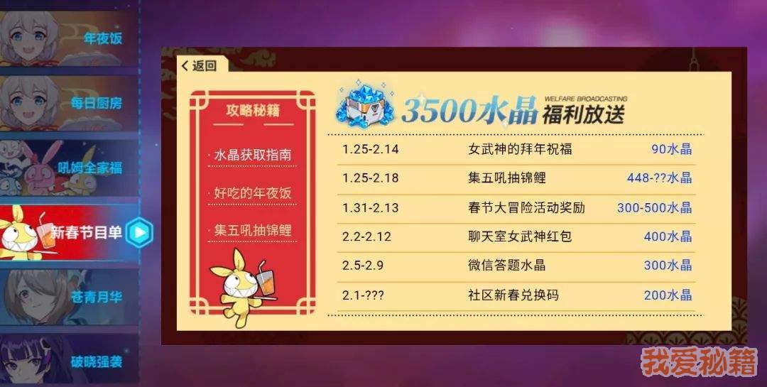崩坏3的66次补给活动攻略-水晶获取解析
