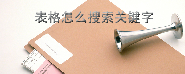表格怎么搜索关键字