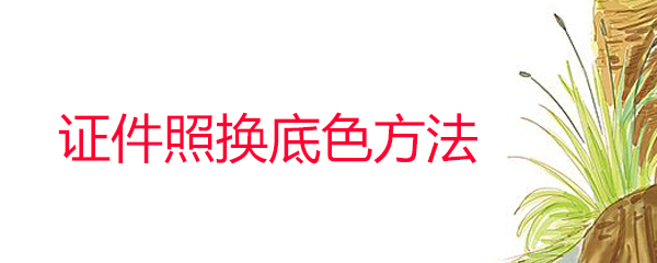 证件照怎么换底色