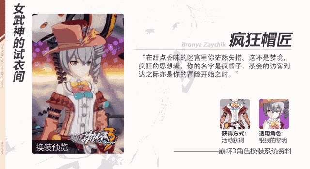 崩坏3疯狂帽匠服装怎么获得疯狂帽匠服装获得方法