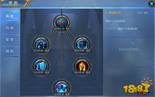 我的王朝英雄科技加点攻略 前期科技怎么加点