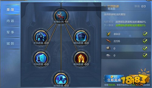 我的王朝英雄科技加点攻略 前期科技怎么加点