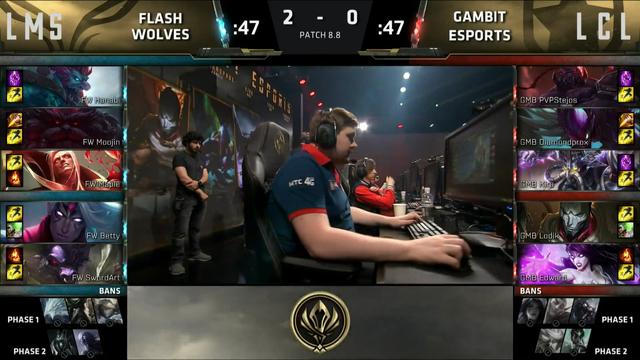 2018英雄联盟MSI 闪电狼决胜局虐杀GMB与RNG成功会师小组赛！