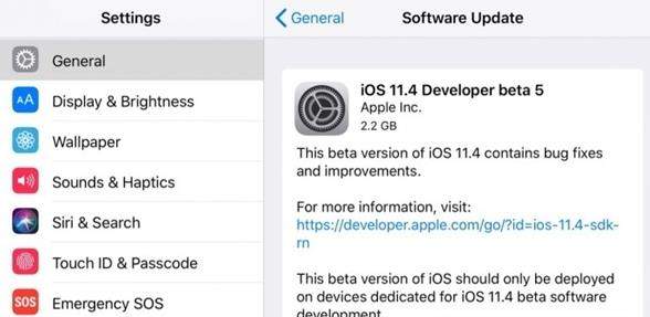 iOS 11.4 beta 5更新后怎么样？iOS 11.4 beta 5更新了哪些内容