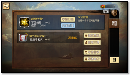 《女神竞技场》军团系统介绍