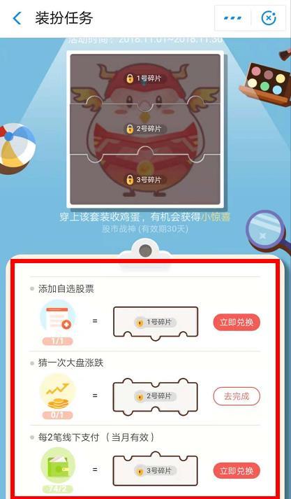 支付宝股市战神套装怎么获得?