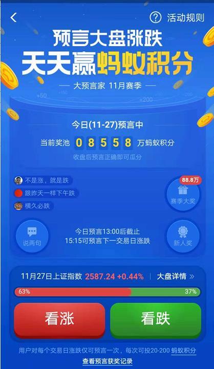 支付宝股市战神套装怎么获得?