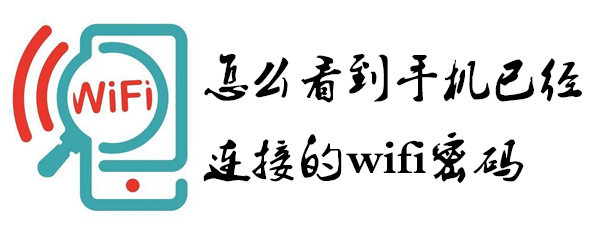 怎么看到手机已经连接的wifi密码