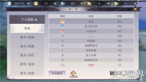 完美世界手游等级上限到了怎么办