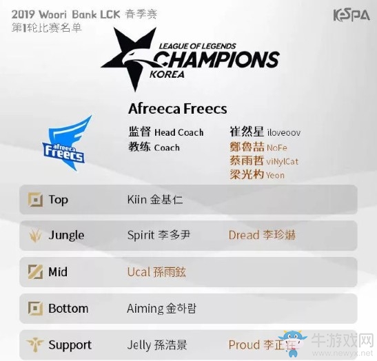 《LOL》LCK2019春季赛3月24日AFs vs KZ首发阵容