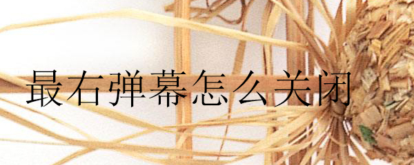 最右弹幕怎么关闭