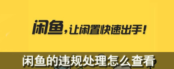 闲鱼的违规处理怎么查看