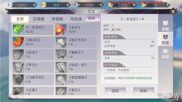 完美世界手游羽灵二级天书带什么好 