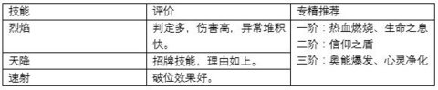 猎魂觉醒异常流武器技能及专精推荐